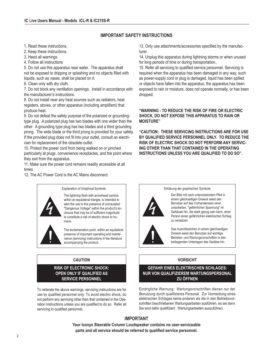 Renkus-Heinz ICL-R User Manual | Page 2 / 72