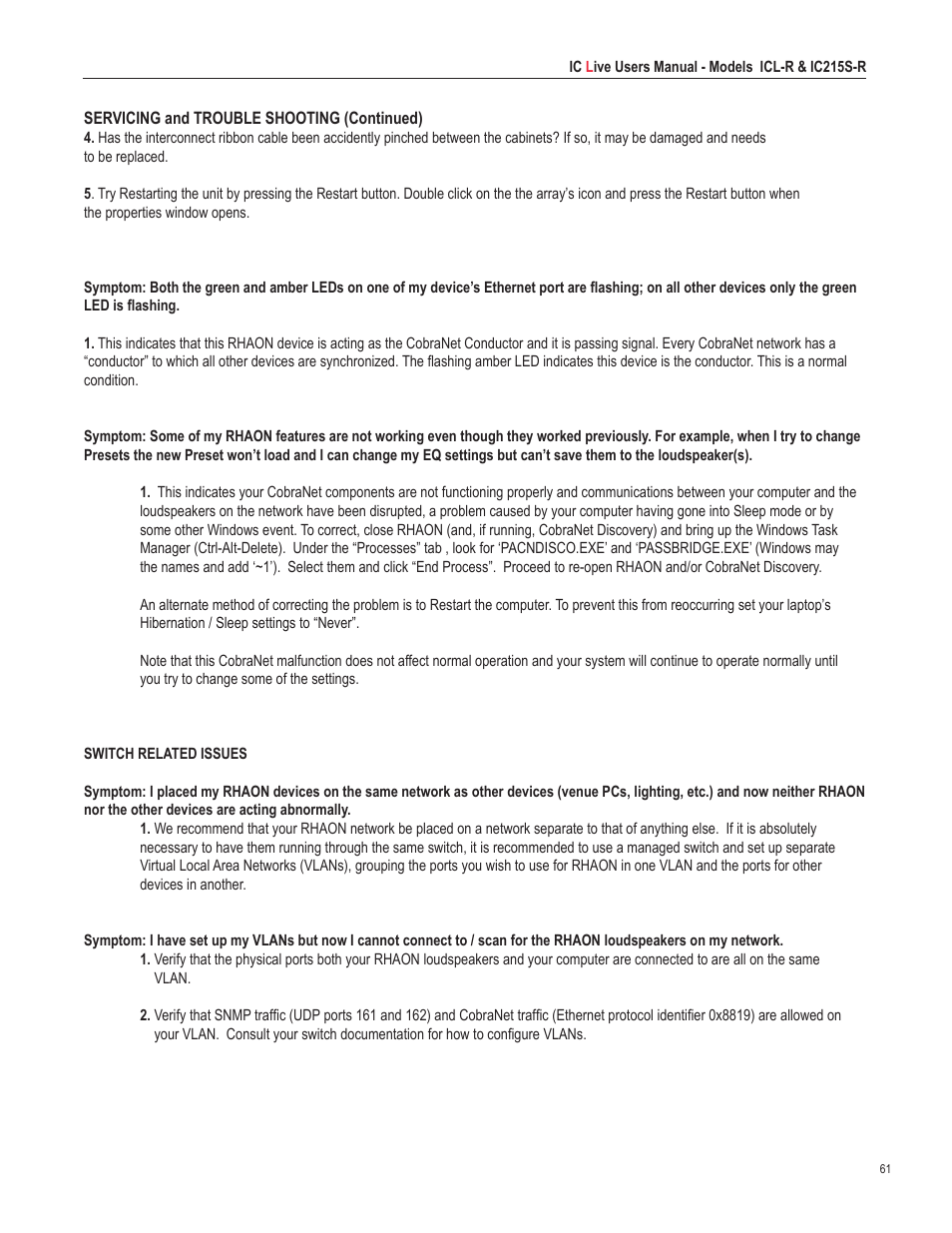Renkus-Heinz ICL-R User Manual | Page 61 / 72