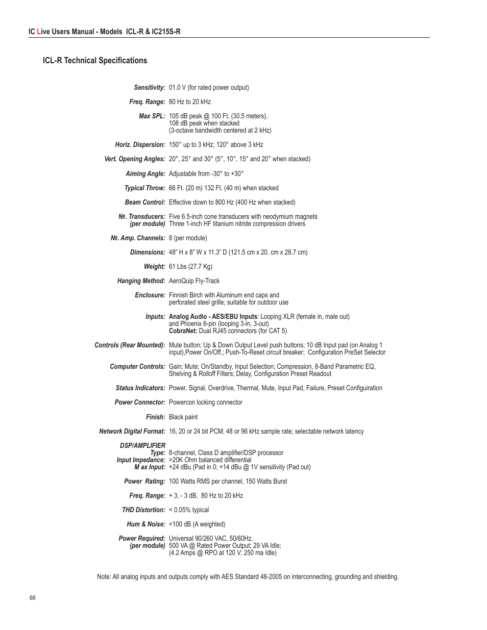 Renkus-Heinz ICL-R User Manual | Page 66 / 72