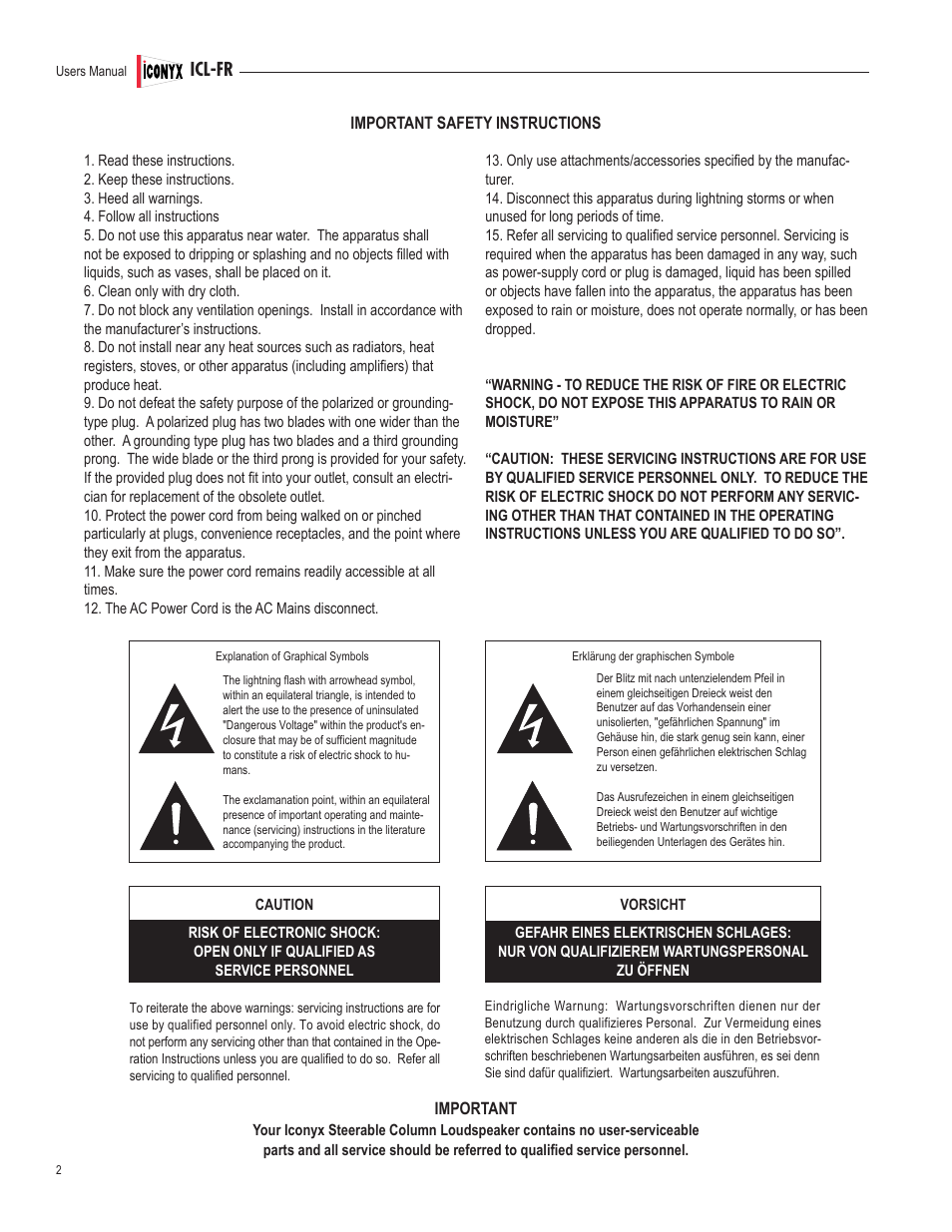 Icl-fr | Renkus-Heinz ICL-FR User Manual | Page 2 / 78