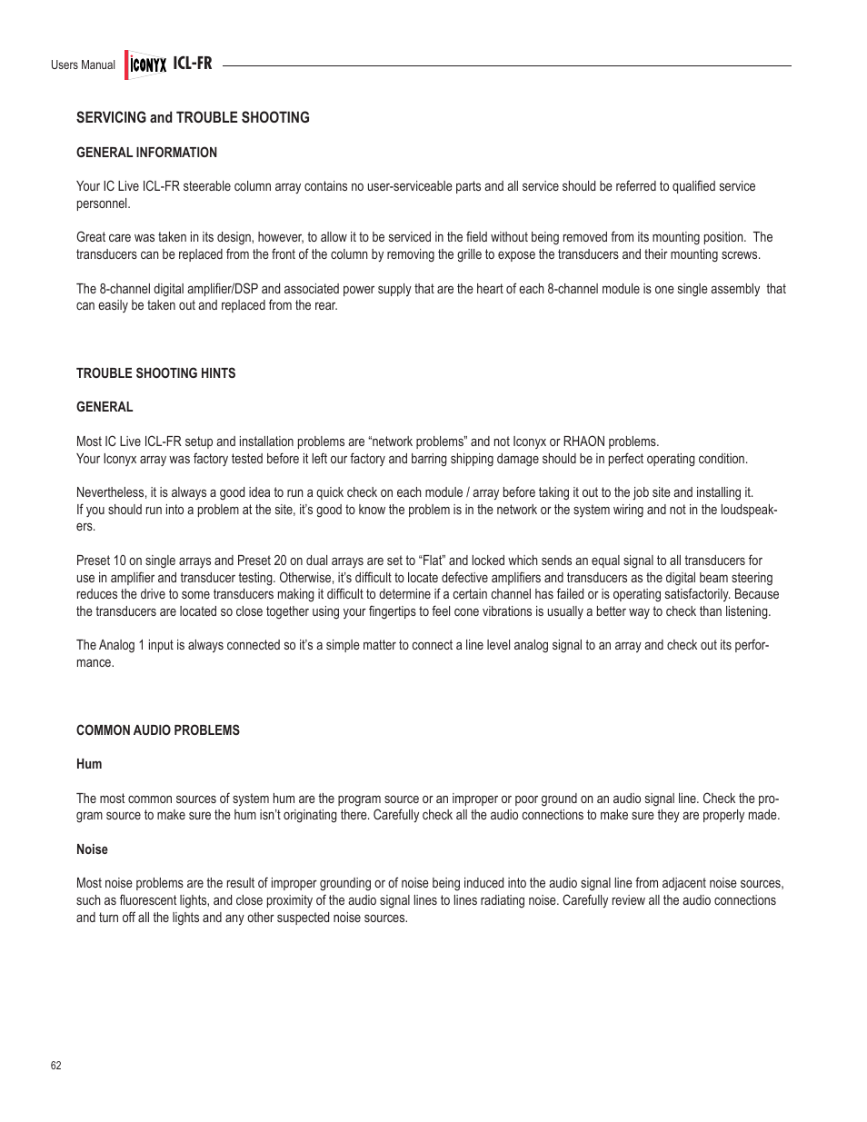 Renkus-Heinz ICL-FR User Manual | Page 62 / 78