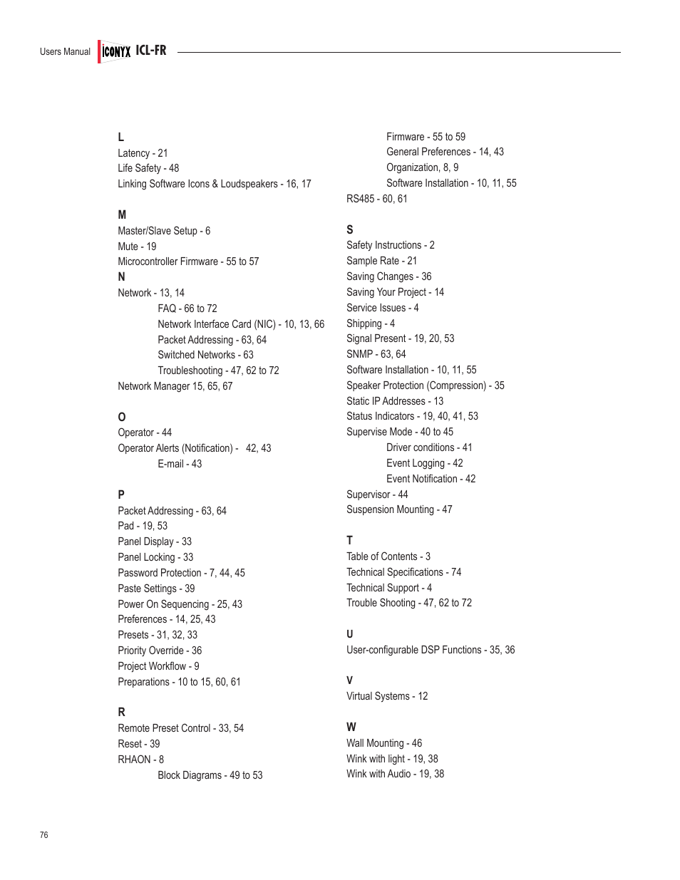 Renkus-Heinz ICL-FR User Manual | Page 76 / 78