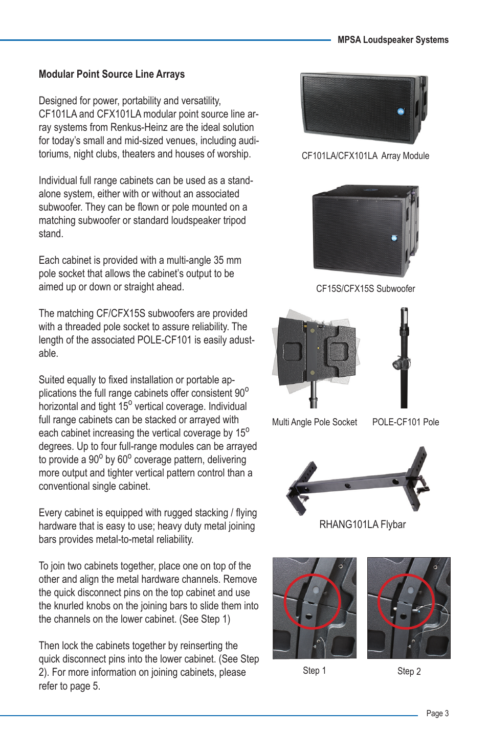 Renkus-Heinz CF101LA User Manual | Page 3 / 12