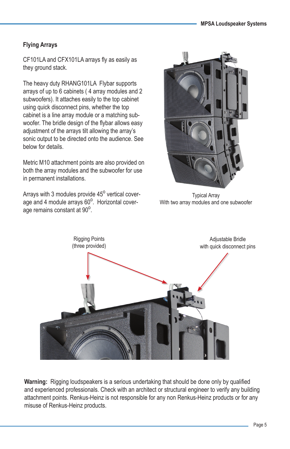 Renkus-Heinz CF101LA User Manual | Page 5 / 12