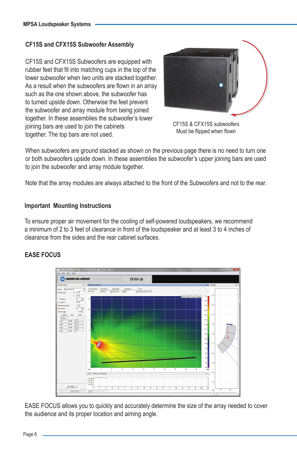 Renkus-Heinz CF101LA User Manual | Page 6 / 12