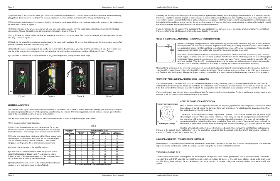 Renkus-Heinz Loudspeaker User Manual | Page 5 / 8