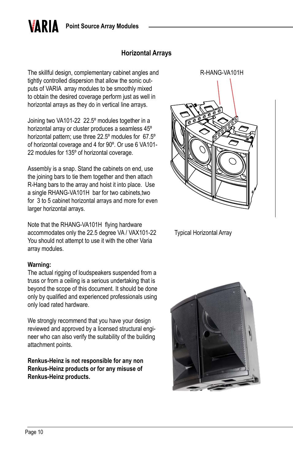 Renkus-Heinz VAX15S User Manual | Page 10 / 24