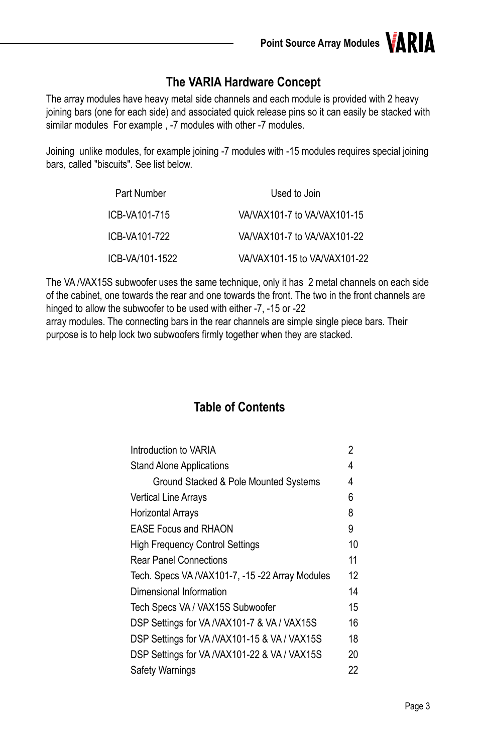 Renkus-Heinz VAX15S User Manual | Page 3 / 24