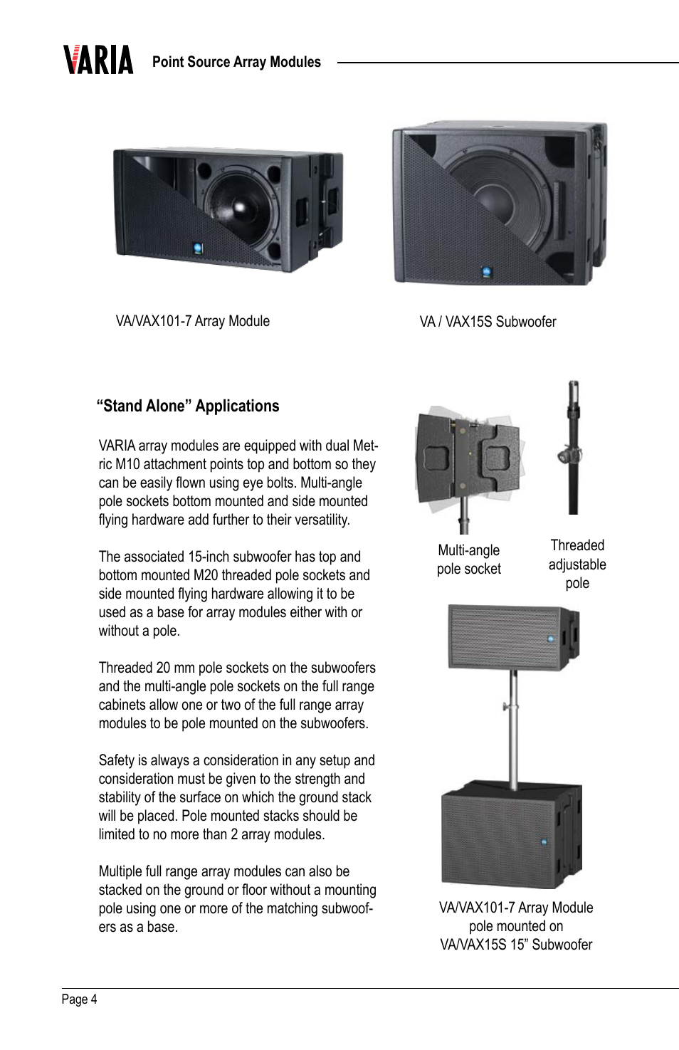 Renkus-Heinz VAX15S User Manual | Page 4 / 24