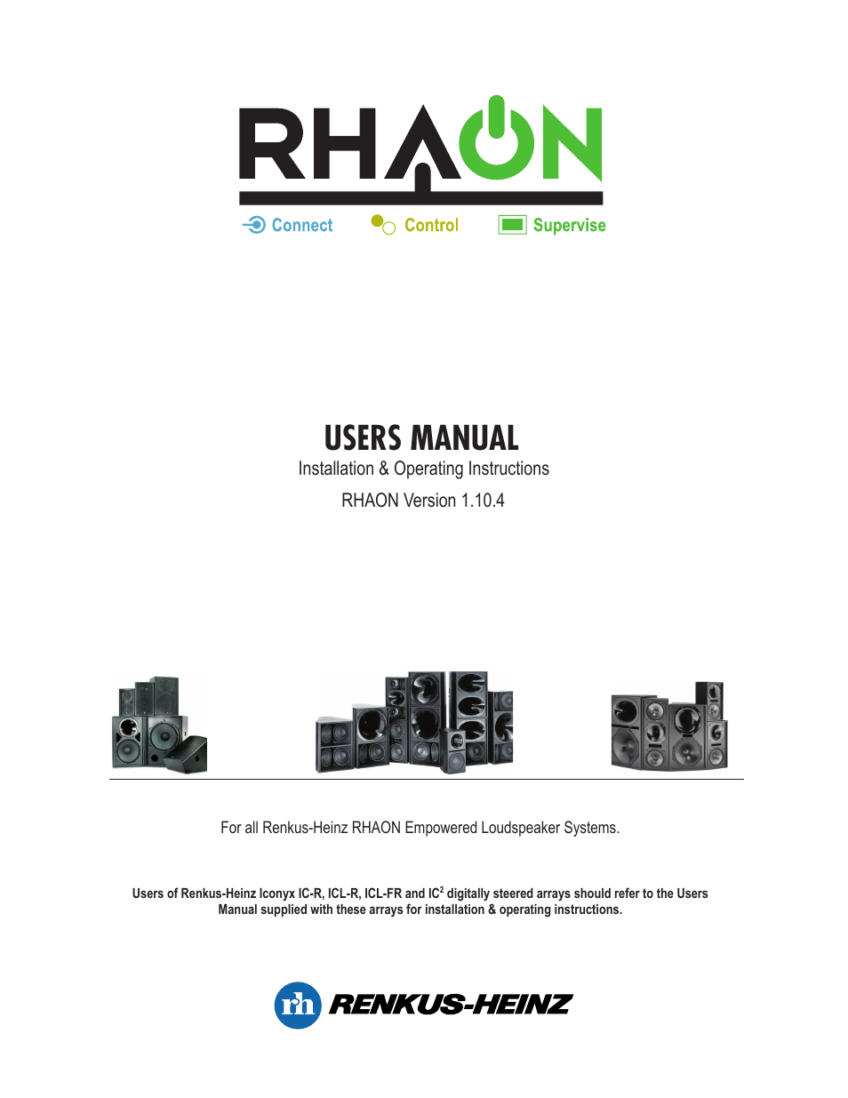 Renkus-Heinz RHAON 32-Bit User Manual | 58 pages