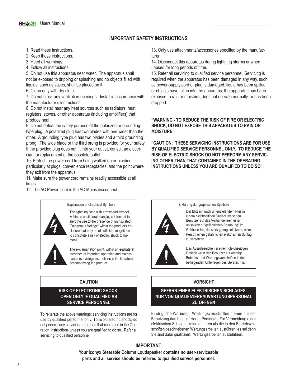 Renkus-Heinz RHAON 32-Bit User Manual | Page 2 / 58