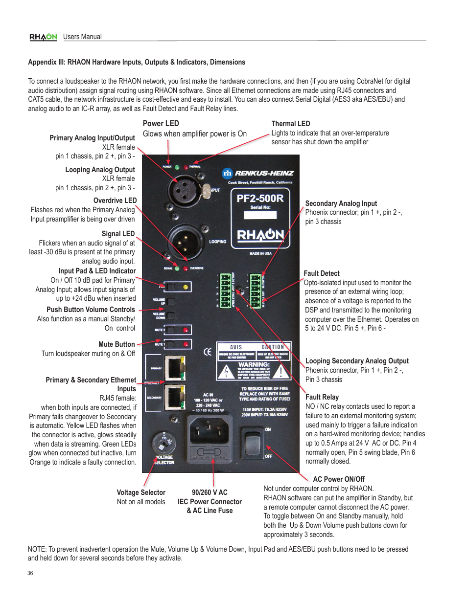 Renkus-Heinz RHAON 32-Bit User Manual | Page 36 / 58