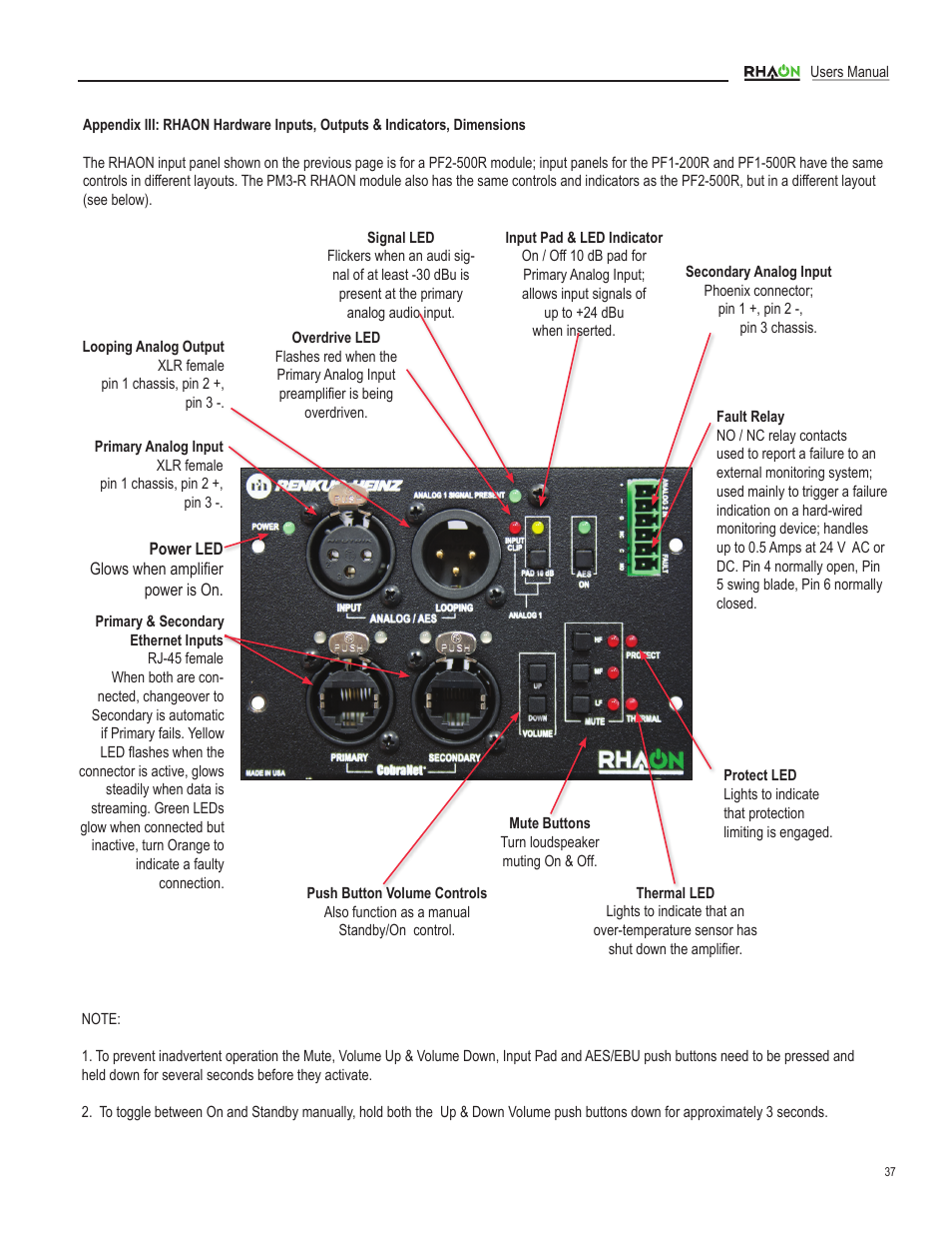 Renkus-Heinz RHAON 32-Bit User Manual | Page 37 / 58