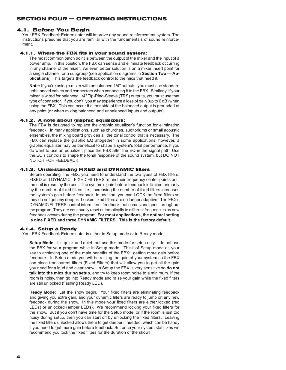 SABINE FBX 2410 User Manual | Page 4 / 12