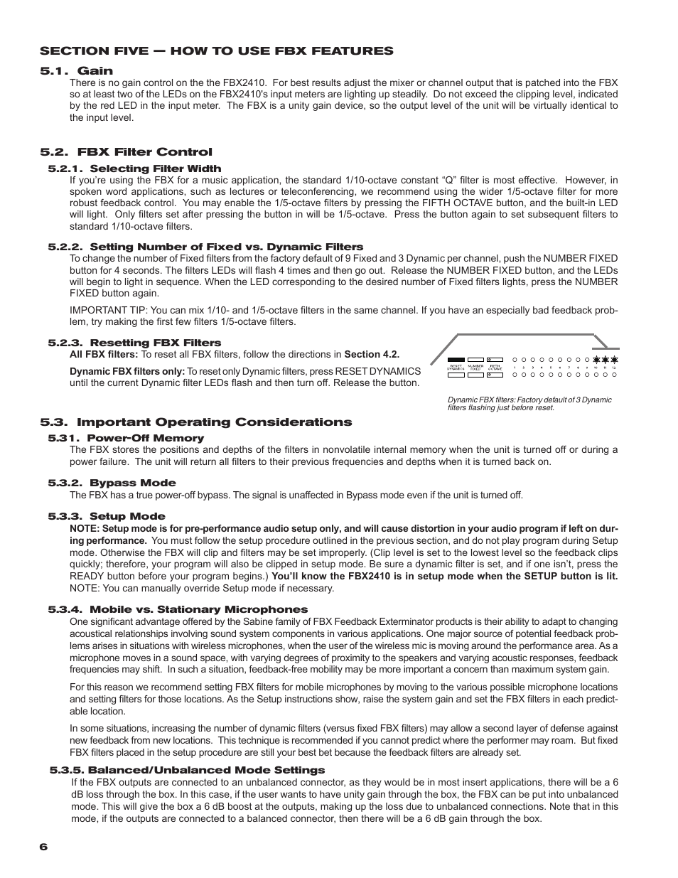 SABINE FBX 2410 User Manual | Page 6 / 12