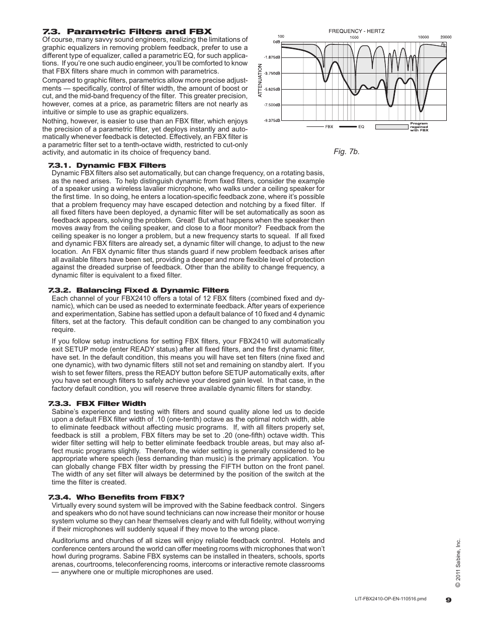 SABINE FBX 2410 User Manual | Page 9 / 12