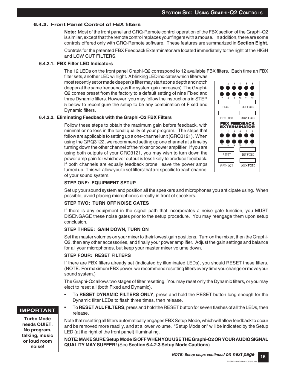 SABINE Graphi-Q2 3122-S User Manual | Page 16 / 58