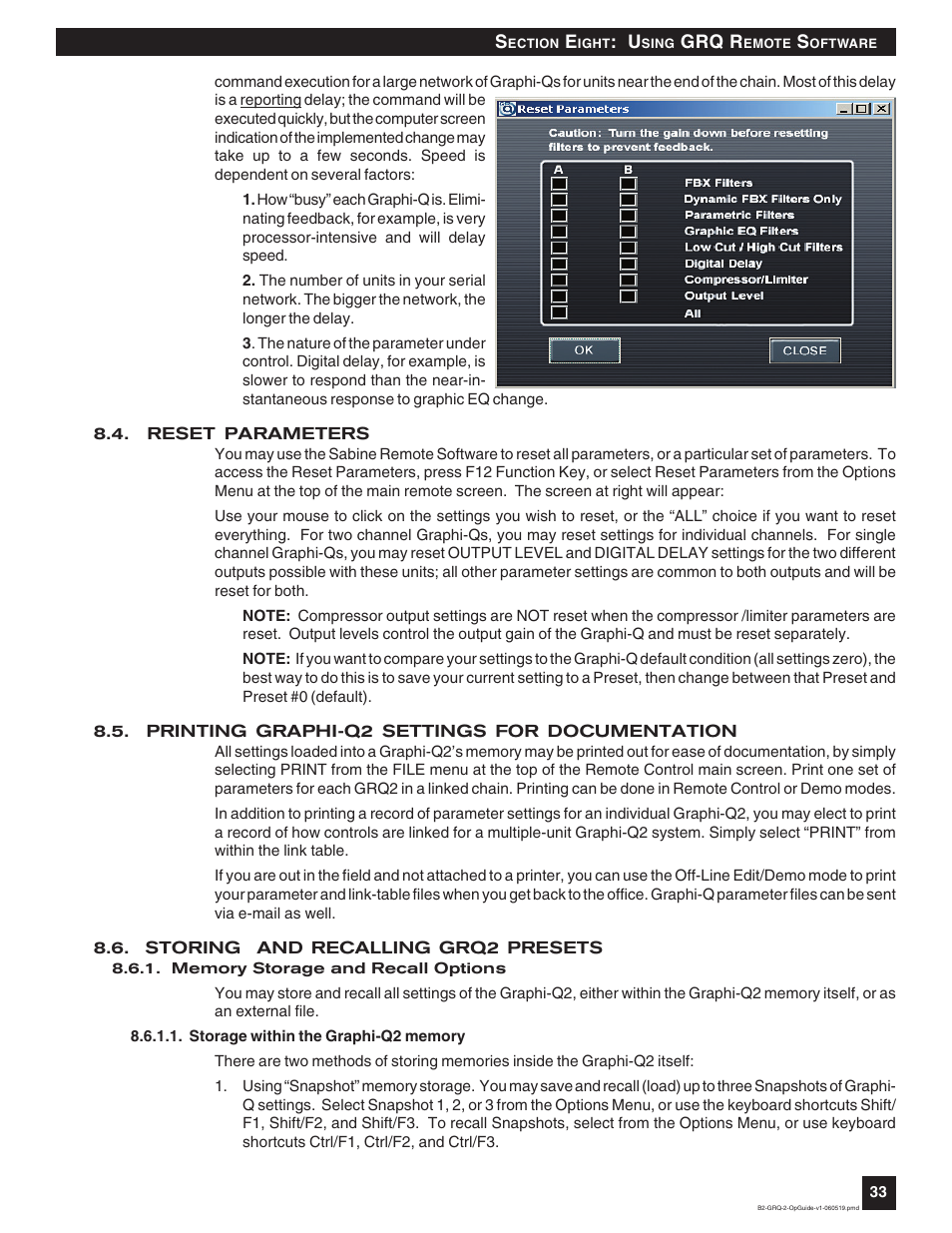 SABINE Graphi-Q2 3122-S User Manual | Page 34 / 58