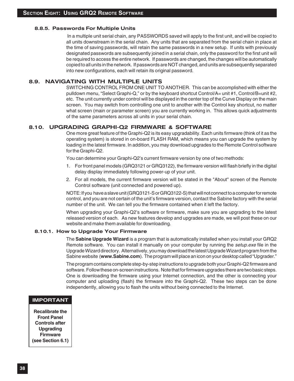 SABINE Graphi-Q2 3122-S User Manual | Page 39 / 58