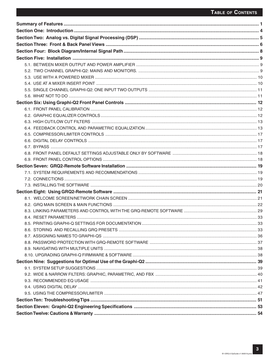SABINE Graphi-Q2 3122-S User Manual | Page 4 / 58
