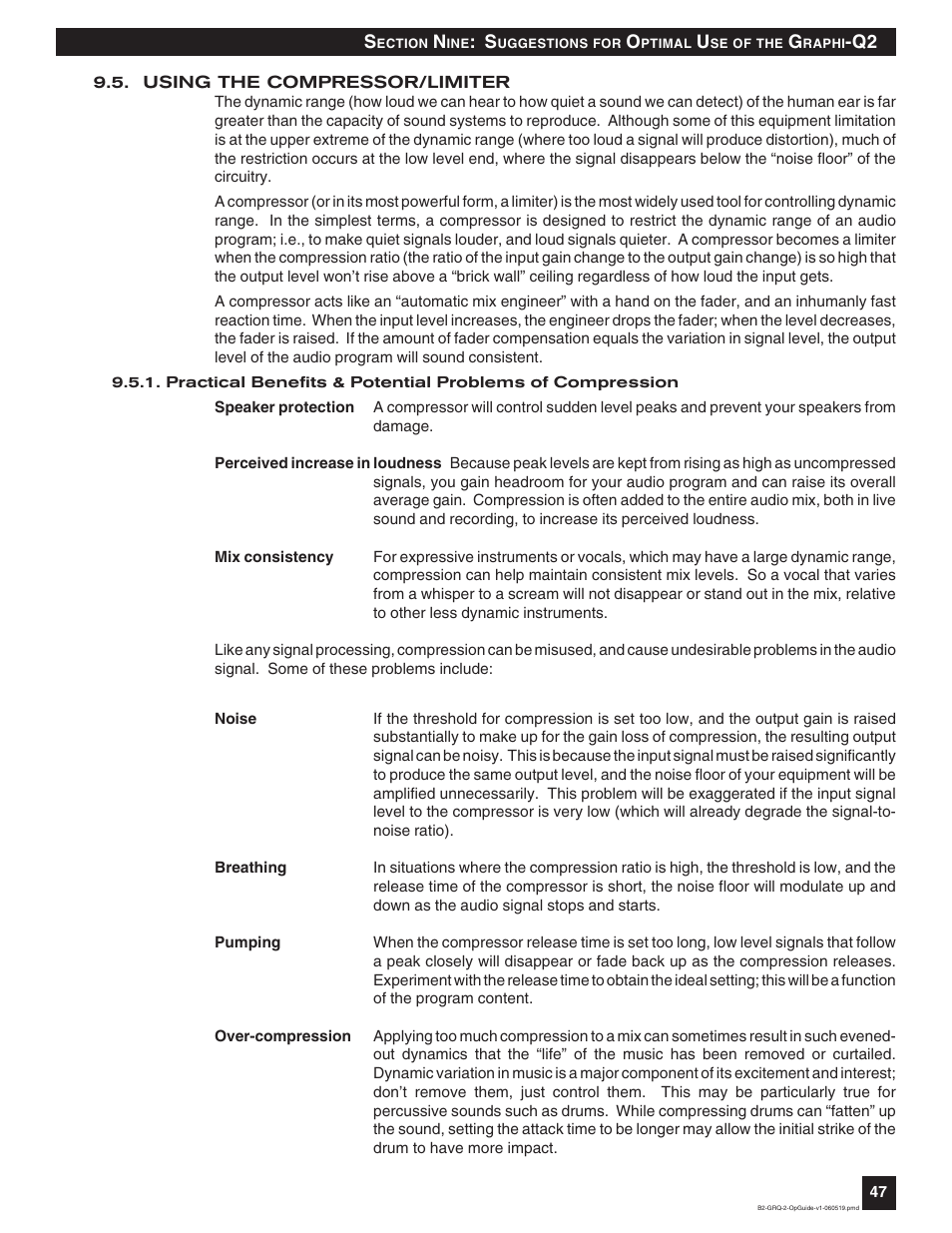 SABINE Graphi-Q2 3122-S User Manual | Page 48 / 58