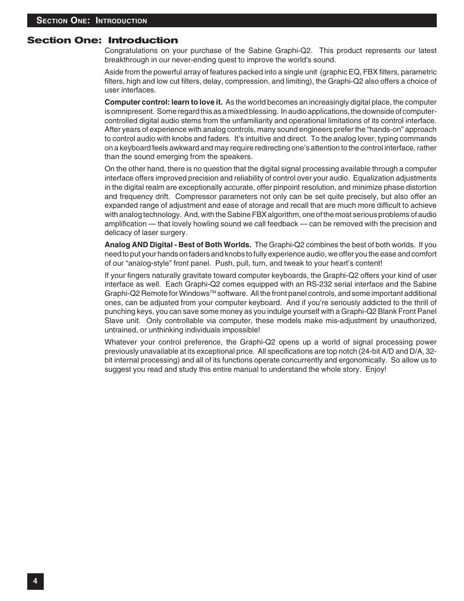 SABINE Graphi-Q2 3122-S User Manual | Page 5 / 58