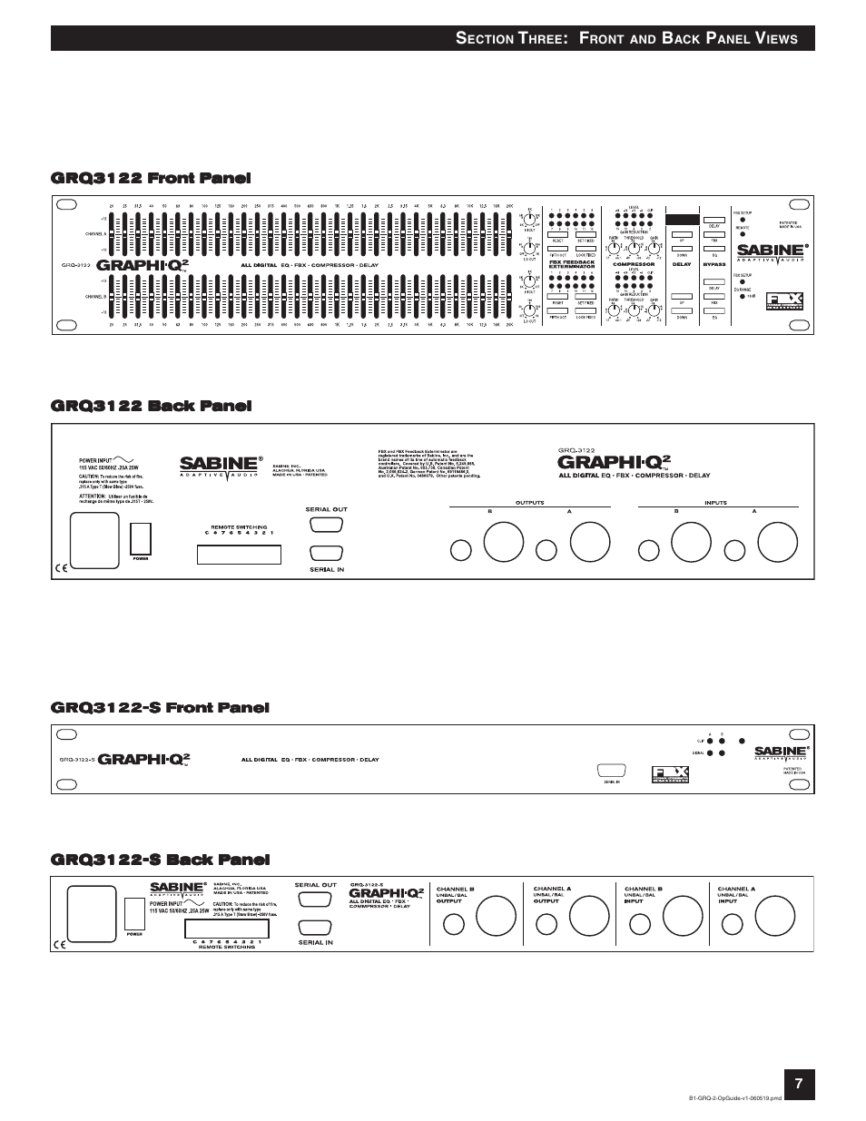 SABINE Graphi-Q2 3122-S User Manual | Page 8 / 58