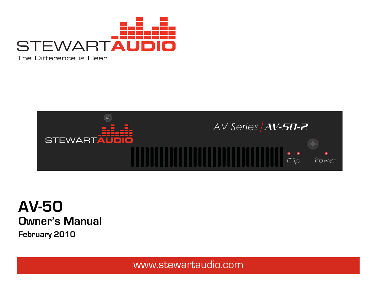 Stewart Audio AV50-1 User Manual | 11 pages