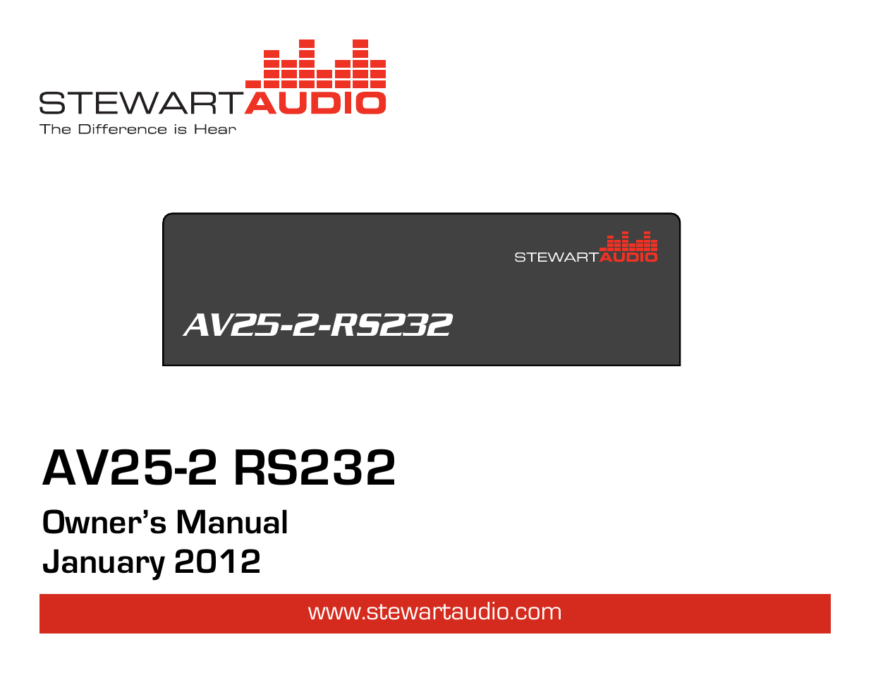 Stewart Audio AV25-2 RS232 User Manual | 12 pages