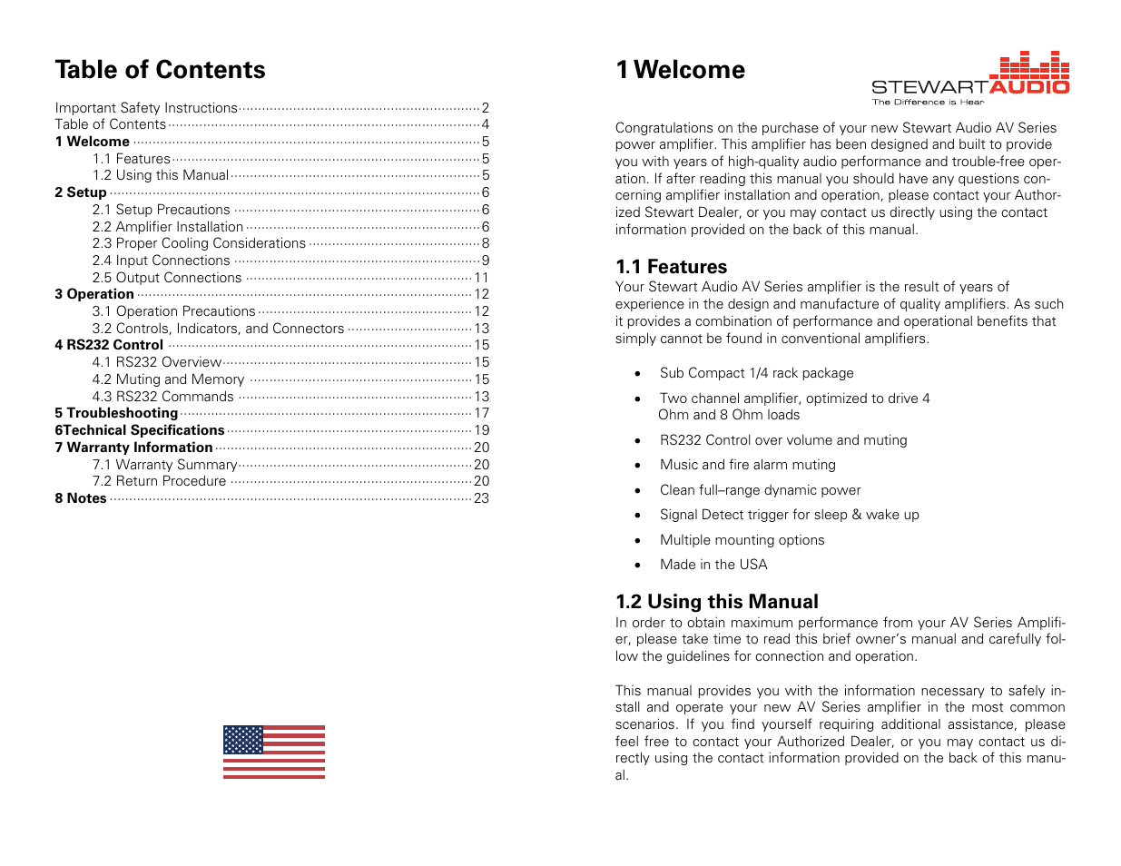 Stewart Audio AV25-2 RS232 User Manual | Page 3 / 12