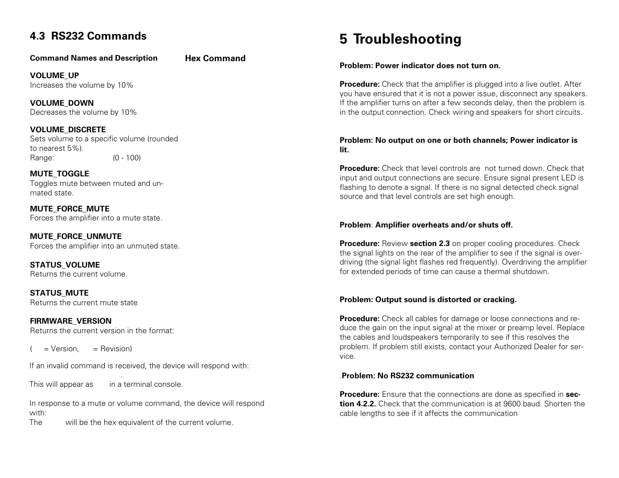 5 troubleshooting | Stewart Audio AV25-2 RS232 User Manual | Page 9 / 12