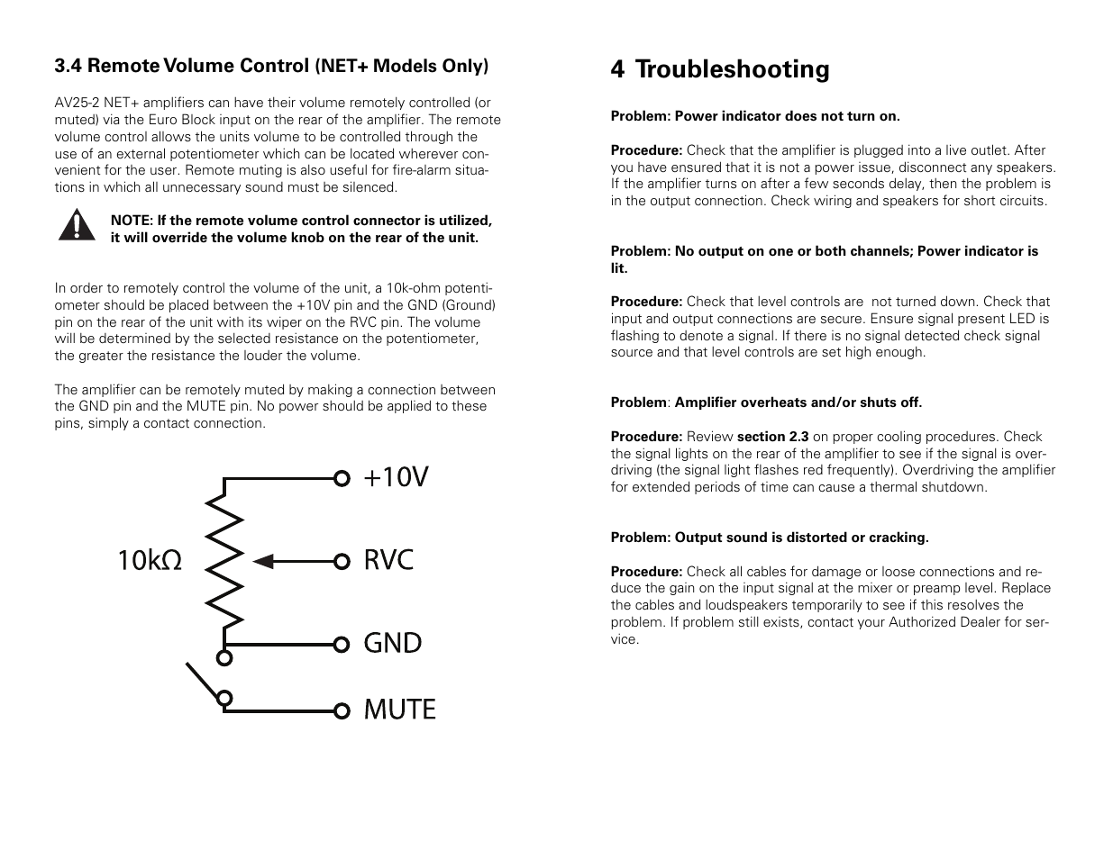 4 troubleshooting | Stewart Audio AV25-2 NET+ User Manual | Page 11 / 14