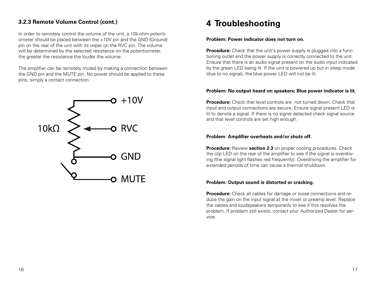 4 troubleshooting | Stewart Audio CVA50-1 User Manual | Page 9 / 12