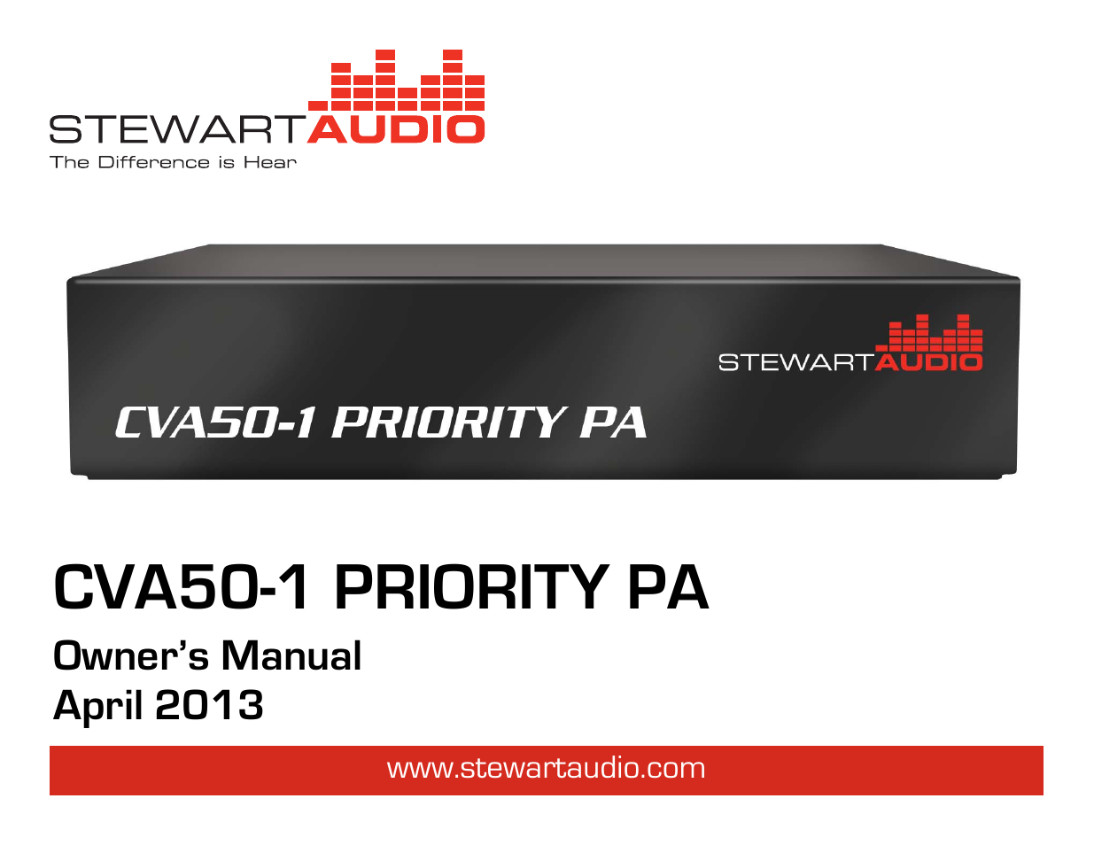 Stewart Audio CVA50-1 Priority PA User Manual | 14 pages