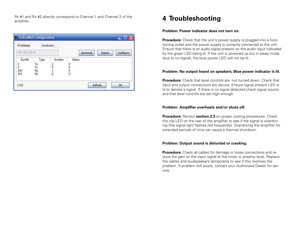 4 troubleshooting | Stewart Audio CVA50-1 NET+ User Manual | Page 10 / 13