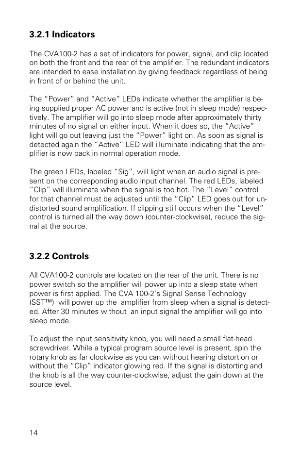 Stewart Audio CVA100-2 User Manual | Page 14 / 28