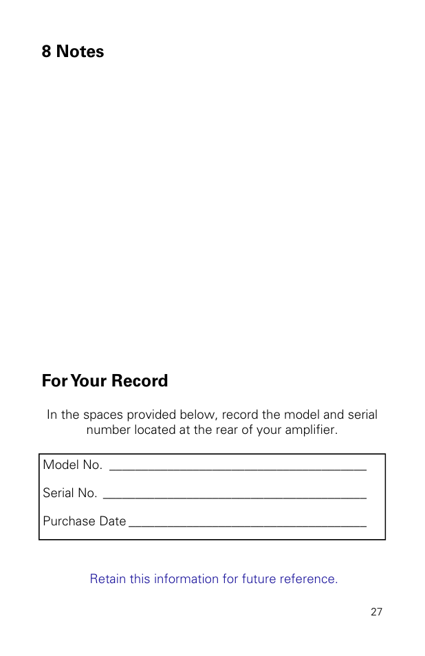 Stewart Audio CVA100-2 User Manual | Page 27 / 28