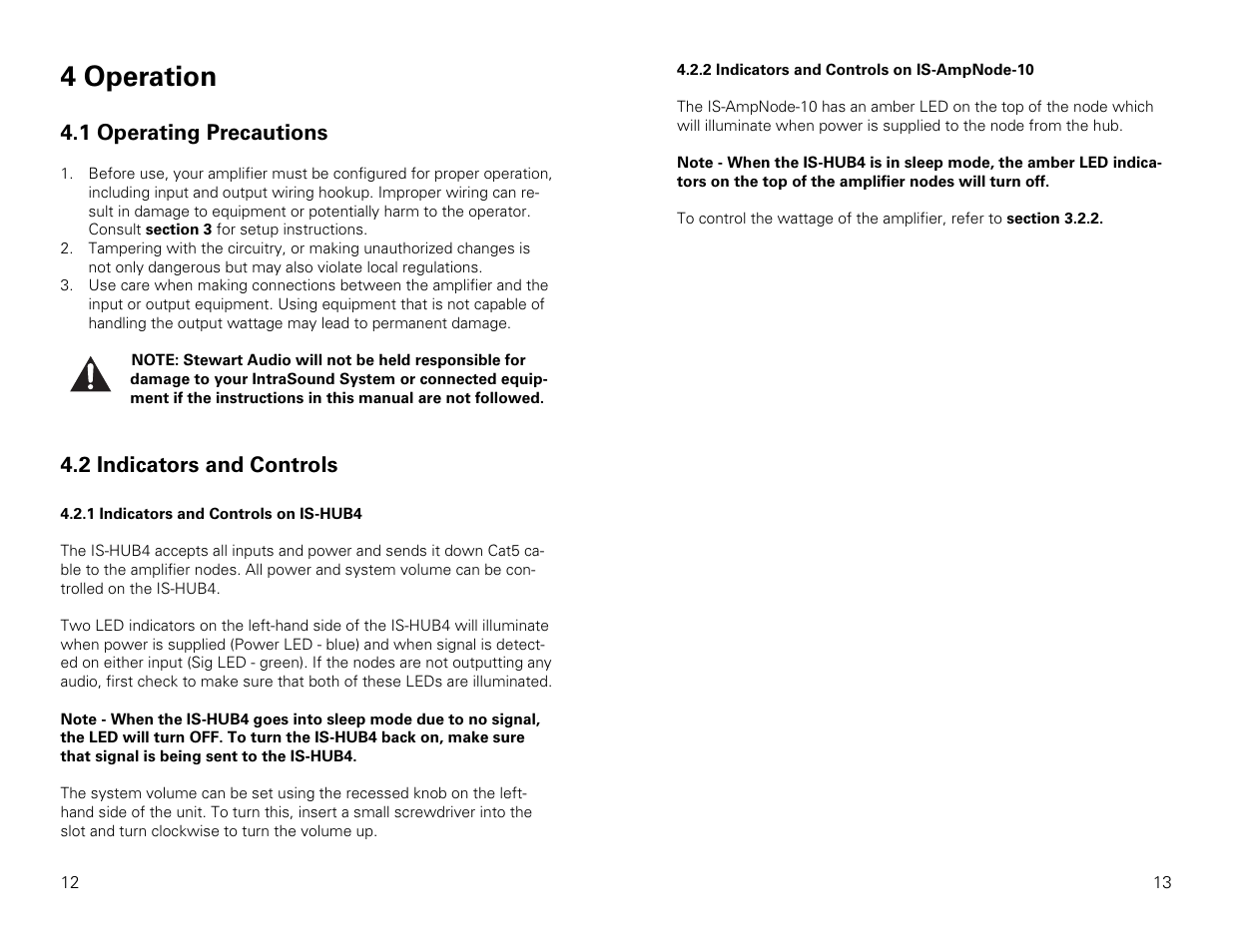 4 operation | Stewart Audio IS-AmpNode-10 User Manual | Page 7 / 10