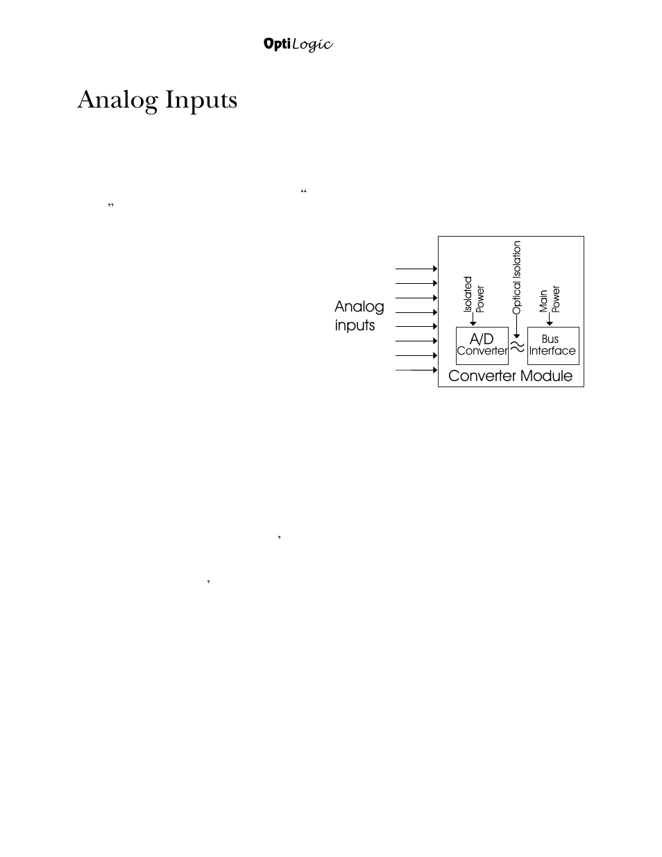 Analog inputs, Isolation | Nematron OptiLogic Series User Manual | Page 11 / 32