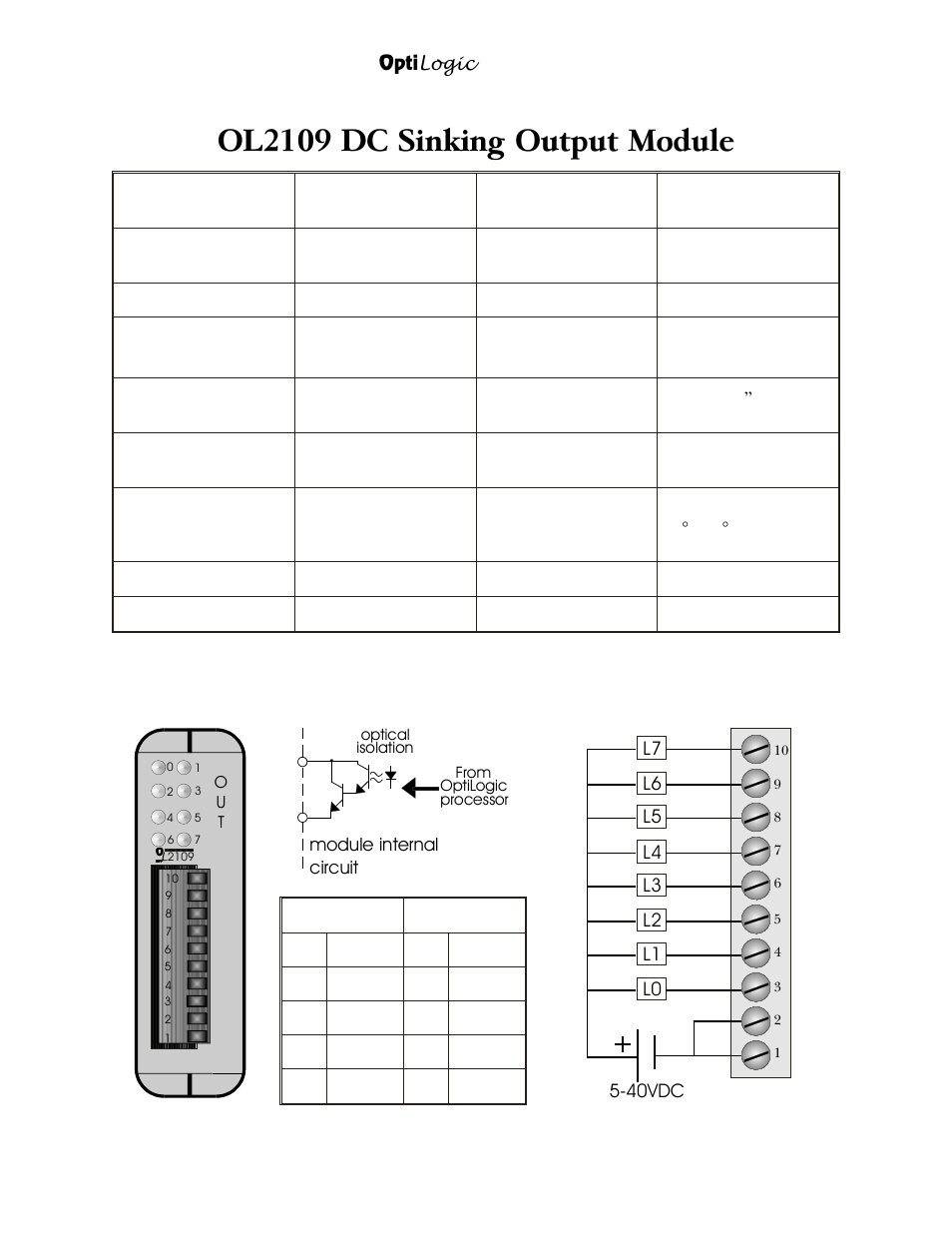 Ol2109 dc sinking output module | Nematron OptiLogic Series User Manual | Page 16 / 32