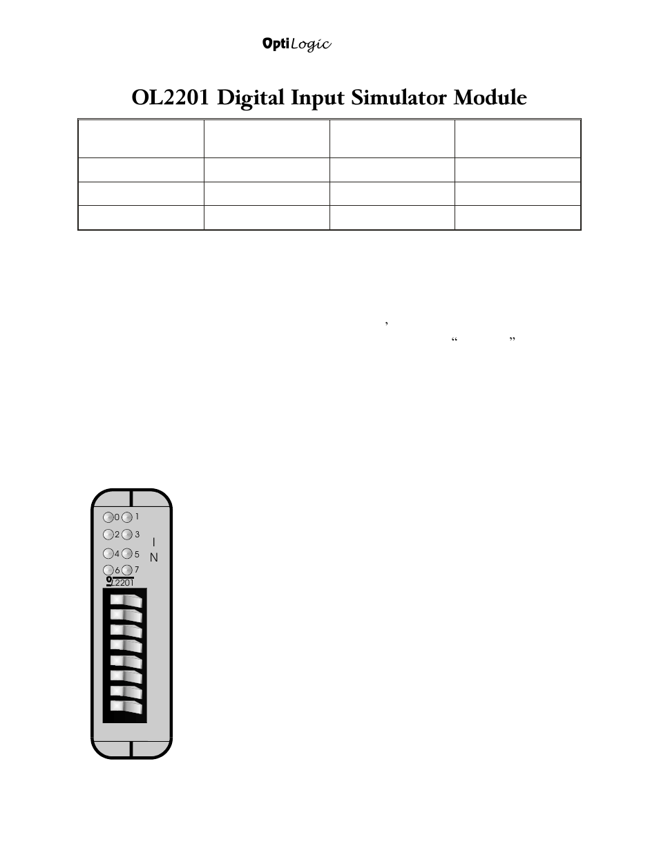 Ol2201 digital input simulator module | Nematron OptiLogic Series User Manual | Page 18 / 32