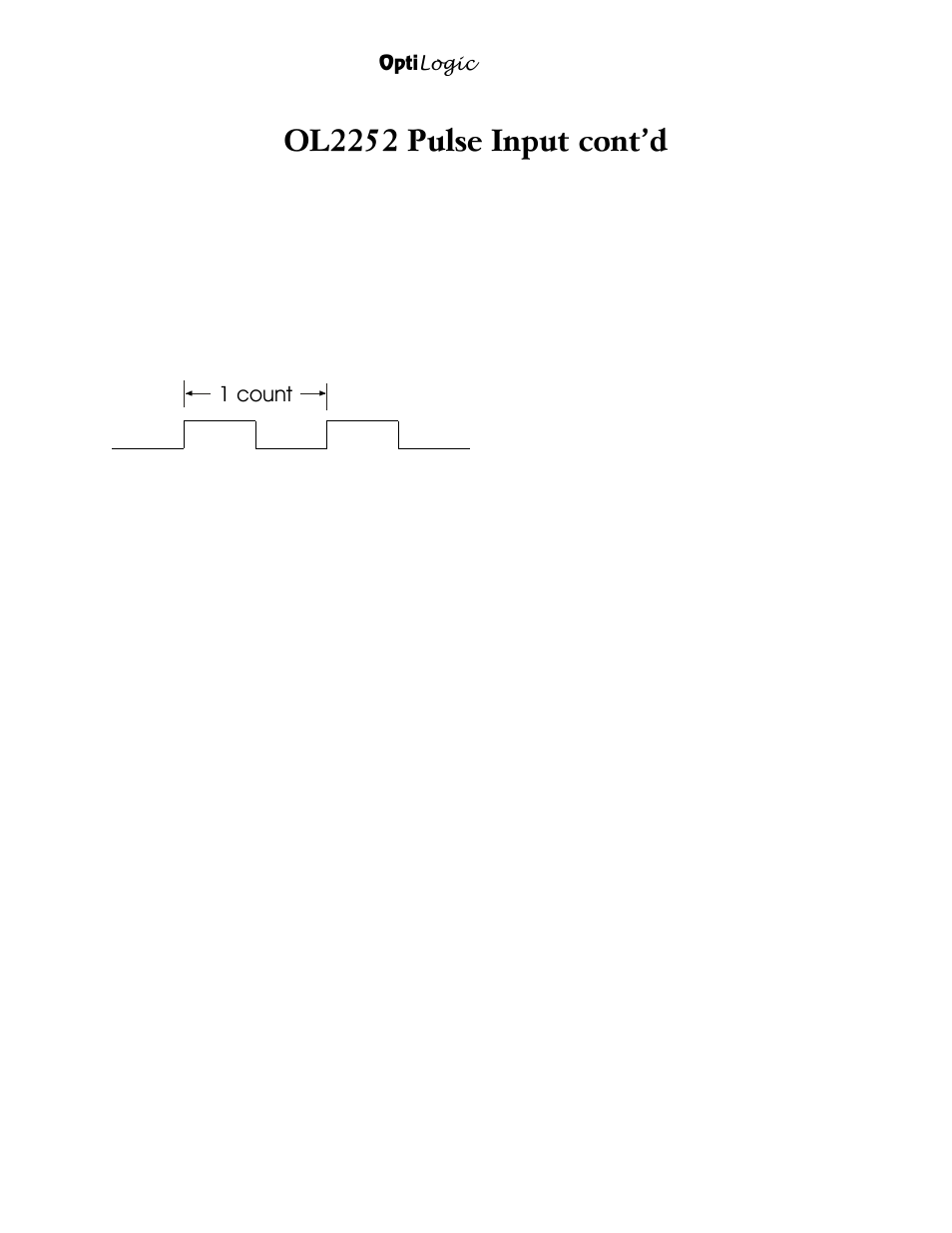 Ol2252 pulse input cont’d, Input signal | Nematron OptiLogic Series User Manual | Page 24 / 32