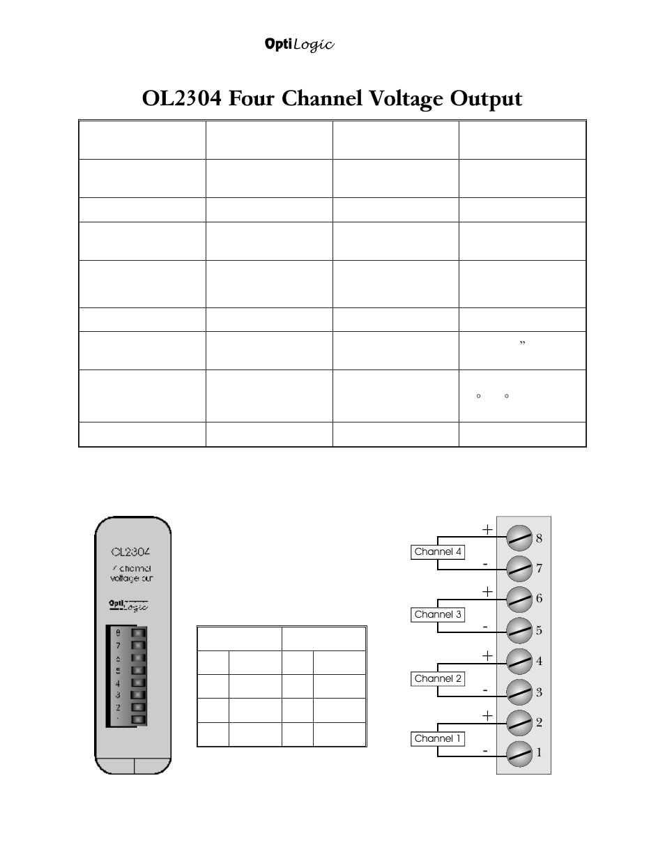 Ol2304 four channel voltage output | Nematron OptiLogic Series User Manual | Page 28 / 32