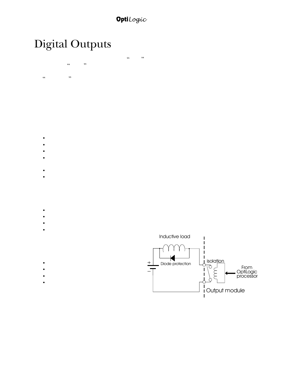Digital outputs, Relay outputs | Nematron OptiLogic Series User Manual | Page 9 / 32