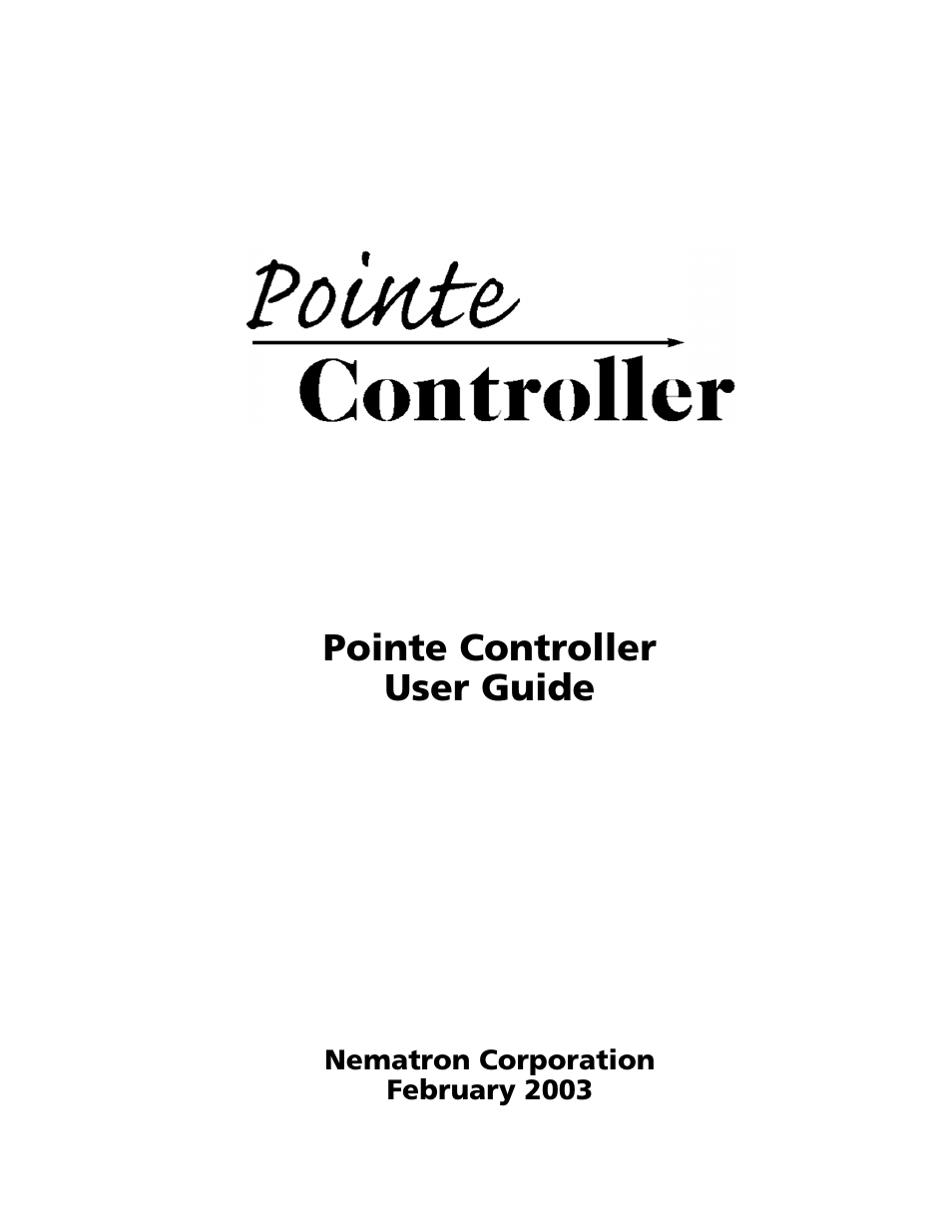 Nematron Pointe Controller User Manual | 441 pages