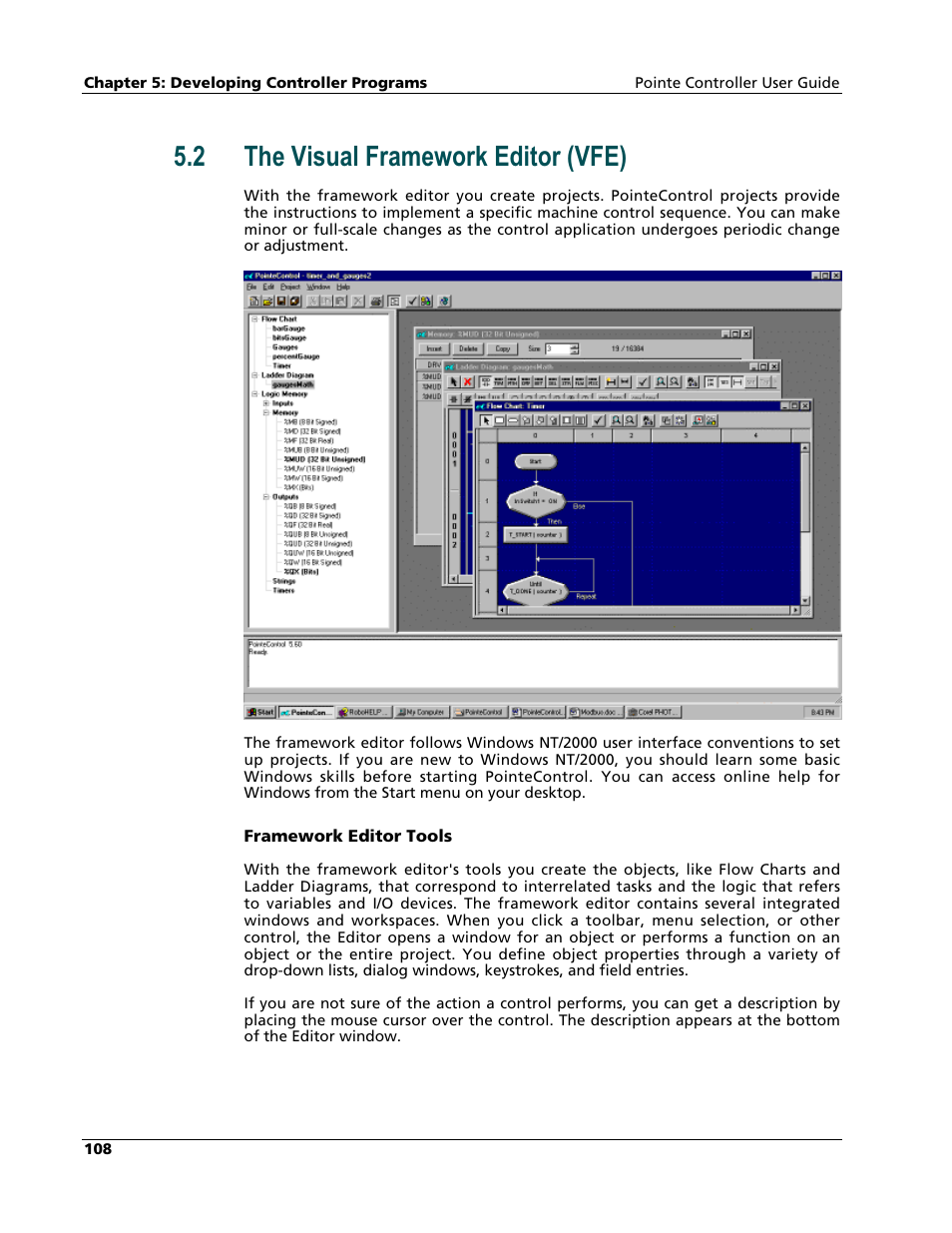 The visual framework editor (vfe), 2 the visual framework editor (vfe) | Nematron Pointe Controller User Manual | Page 110 / 441