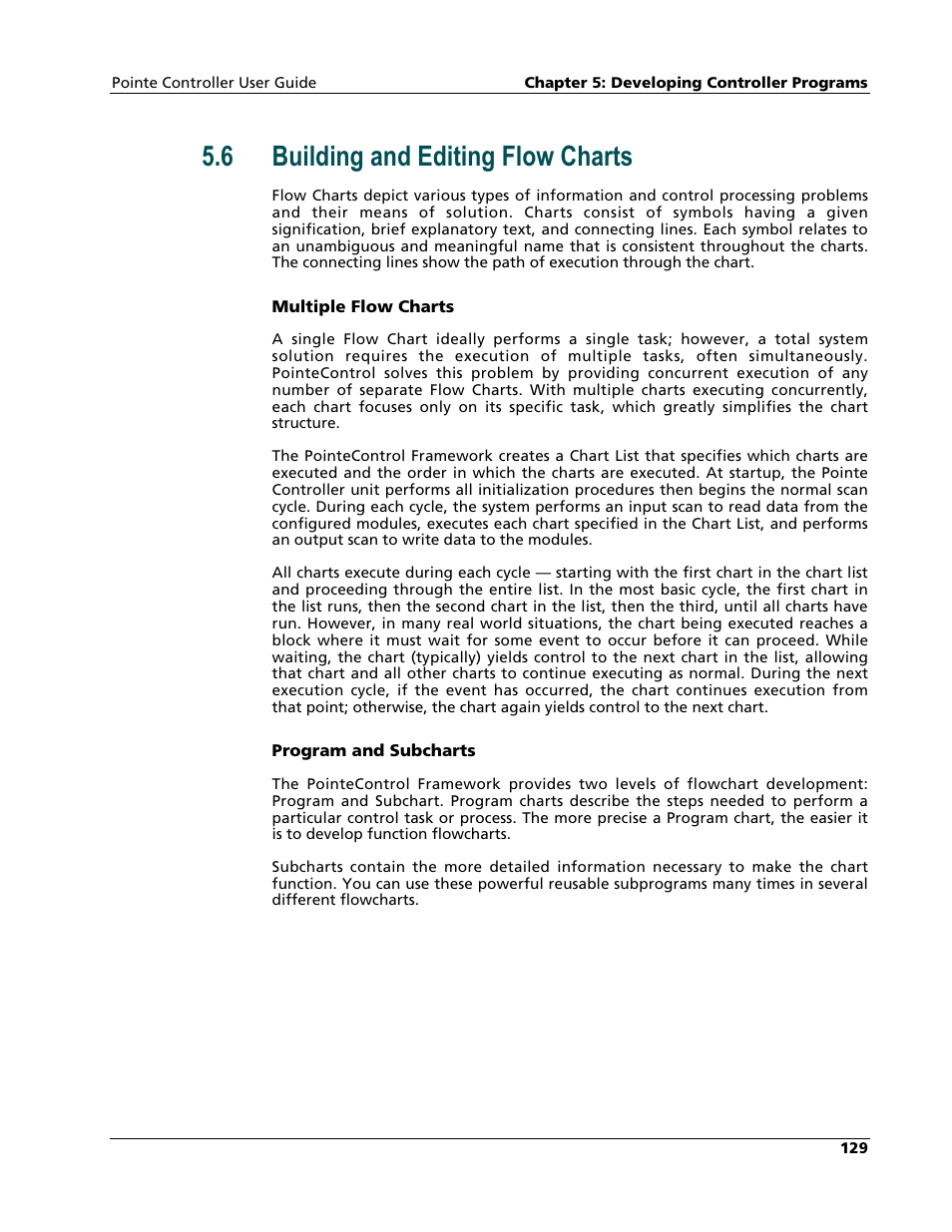 Building and editing flow charts, 6 building and editing flow charts | Nematron Pointe Controller User Manual | Page 131 / 441