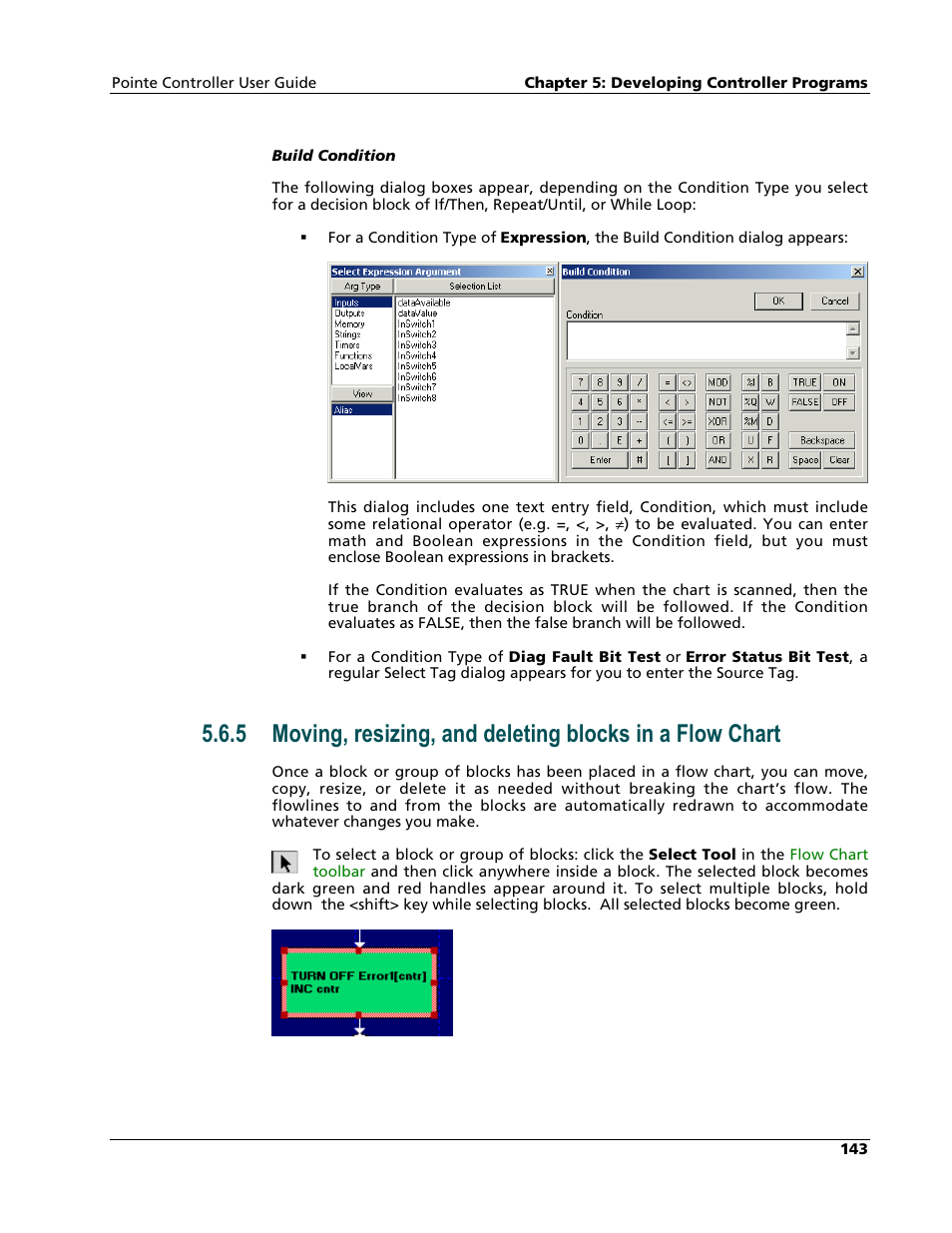 Moving, resizing, and deleting blocks | Nematron Pointe Controller User Manual | Page 145 / 441