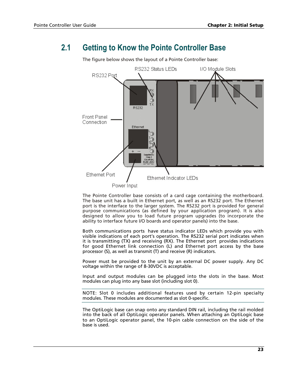 Getting to know the pointe controller base, 1 getting to know the pointe controller base | Nematron Pointe Controller User Manual | Page 25 / 441