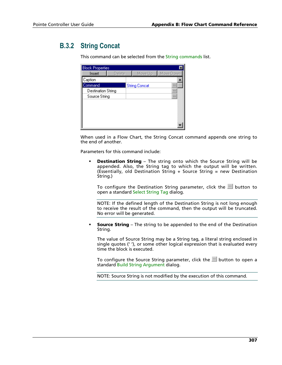 String concat, B.3.2 string concat | Nematron Pointe Controller User Manual | Page 309 / 441